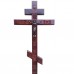 КС-19 Крест сосновый лакированный "Иисус с распятием" без крыши